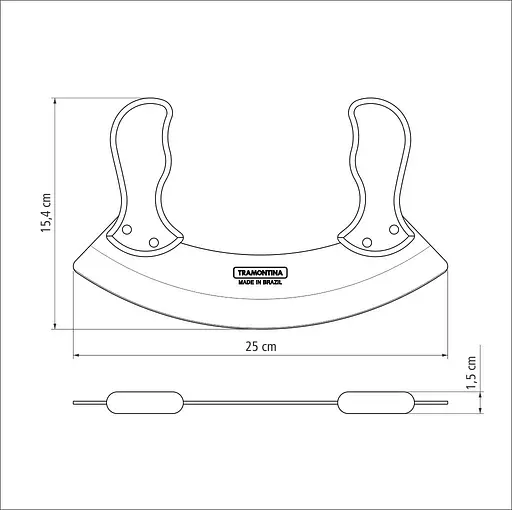 Нож мезалунный Tramontina Polywood для зелени 250 мм kuh0015746 - фото 5