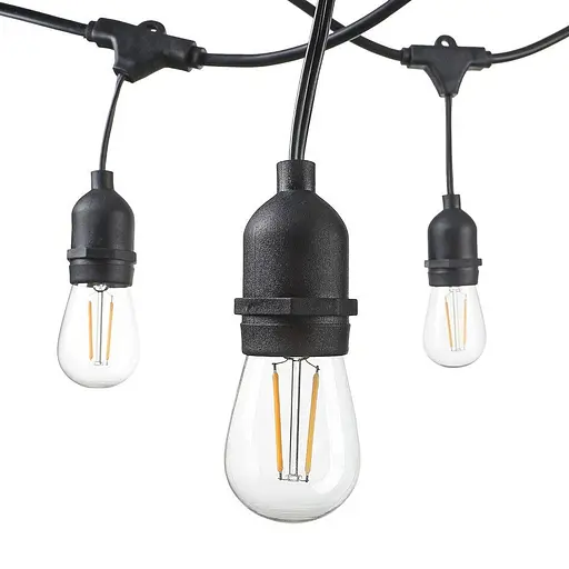 Вулична гірлянда з ретро лампами LED Edison 15 шт, 220V, 10 метрів з перехідником вуличний струнний світильник - фото 4