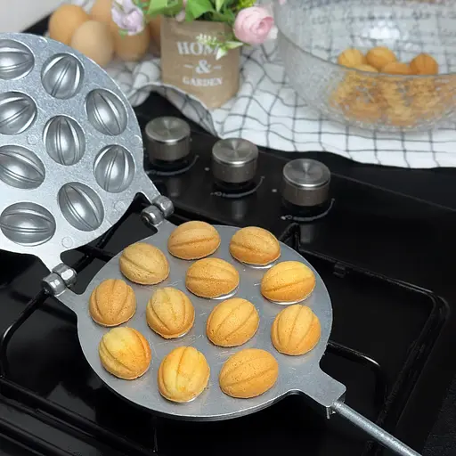 Орешница форма для выпечки орешков на 12 половинок орехов со съемными ручками ХЭАЗ, ХЕАЗ Серый 87441 - фото 10