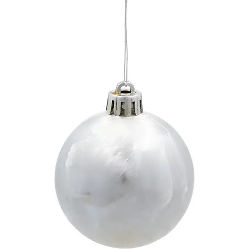 Комплект елочных шариков Chomik пластиковые 5 см серебристые 20 шт. (GIF3801) - фото 2