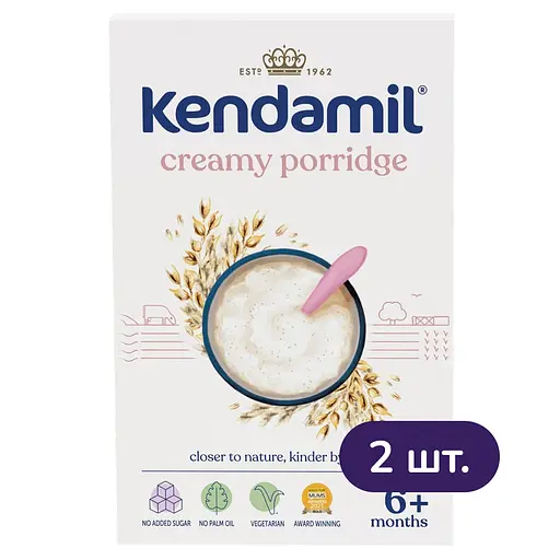 Молочная каша Kendamil Овсяная сливочная 300 г (2 шт. х 150 г) - фото 1