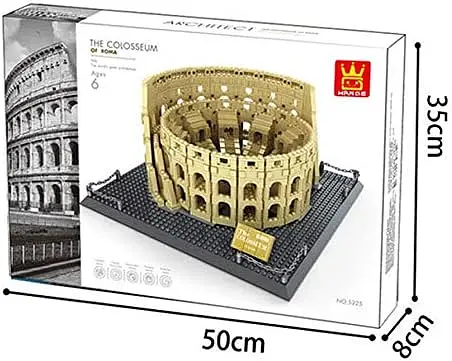 Конструктор архитектура Wange Римский Колизей The Colosseum of Rome 5225 для детей и взрослых 3D 3Д 1756 деталей - фото 2