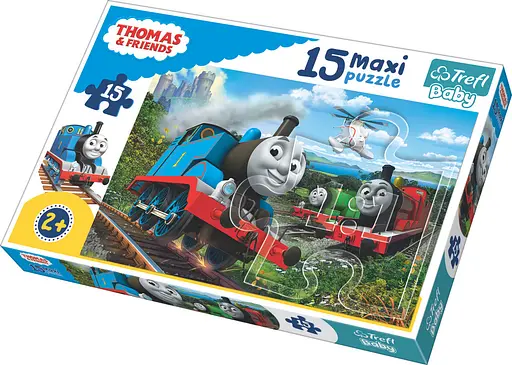Набор Пазлы - (15 элм. MAXI) - "Быстрые локомотивы" / Томас и друзья - фото 1