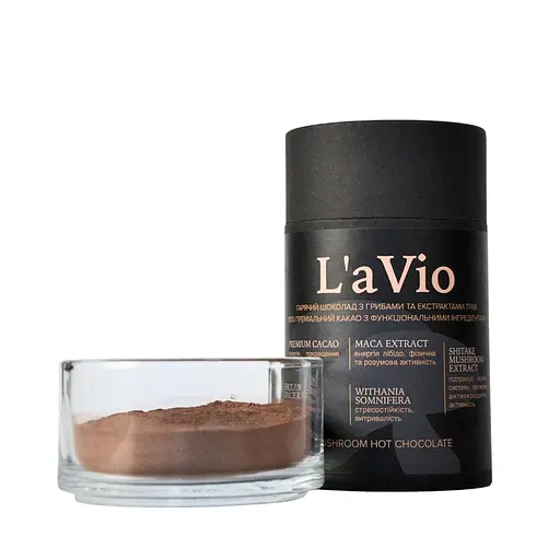 Гарячий шоколад L'aVio з грибами та екстрактами трав 200 г