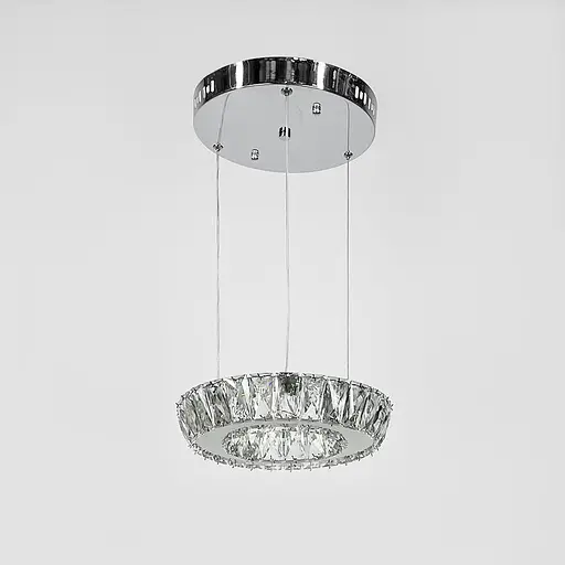 Елегантна люстра з підвісним кришталевим кільцем Ø 24 см | Арт. (T) C 126/1 (250) | Line F - фото 6