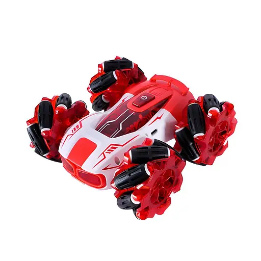 Машинка HG4-33-03 червона, трюкова р/к 2.4G, 16 см, акумулятор, світло та музика, роликові колеса - фото 2