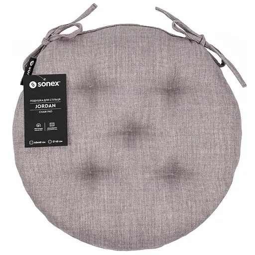 Подушка для стільця Sonex  Jordan Ø40 см сіра (SO102557)