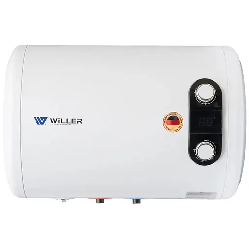 Водонагреватель Willer Horizon, 2 кВт, мокрый ТЭН, 50 л, цилиндрический, горизонтальный, белый (EH50RI-Horizon) - фото 1