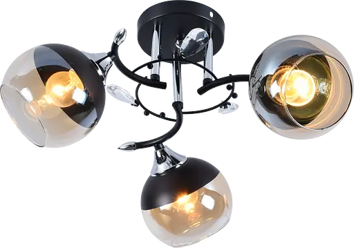 Люстра декоративна V MH32160/3 Black+Chrome на 3 плафона
