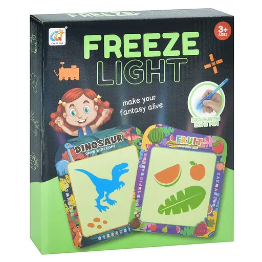 Дощечка для рисования светом CQ150-4-5(Dinosaur) маркера 4 шт - фото 4