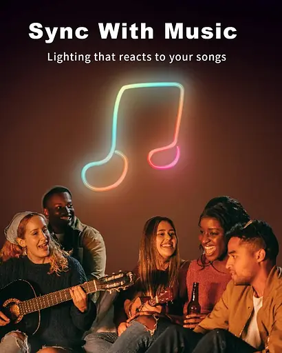 Світлодіодна стрічка LPDISPLAY Neon 3 м, функція DIY RGBIC Light Strip, синхронізація з музикою, працює з Alexa - фото 7