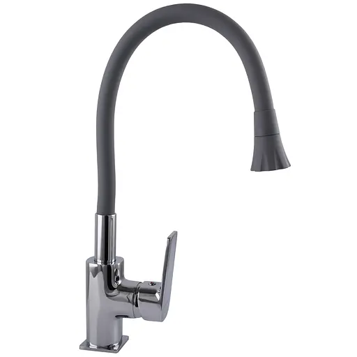 Смеситель для кухни Globus Lux BONN GLB-0203SA-G03 одноручный с душевой насадкой серый для удобного использования - фото 2