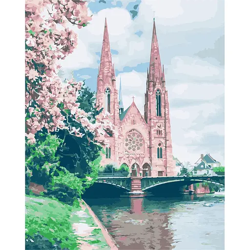 Картина по номерам Собор у Франції ArtStory 40х50 см різнокольорова 000169173