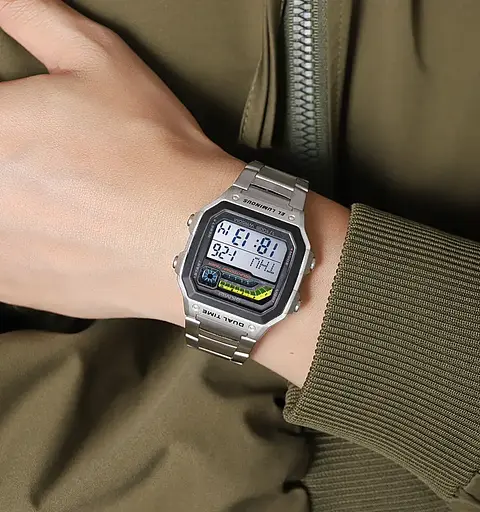 Годинник чоловічий наручний металевий Skmei 2307 (Сріблястий) - фото 6