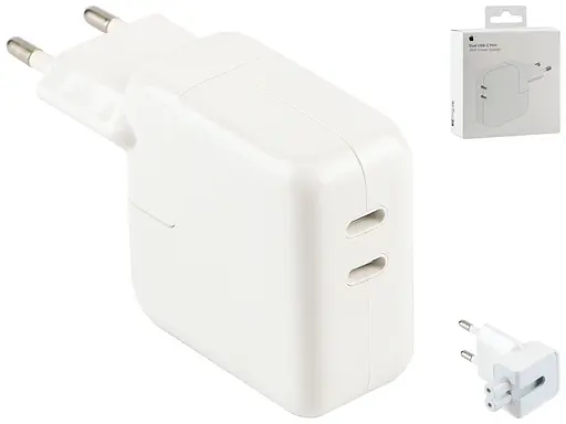 Зарядное устройство блок адаптер Foxconn Dual Type-C PD 25 W + 25 W Total 50 W - фото 2