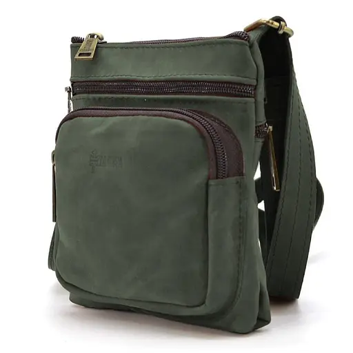 Сумка мужская через плечо кожаная TARWA 19х17х5 см sum0028334 - фото 1