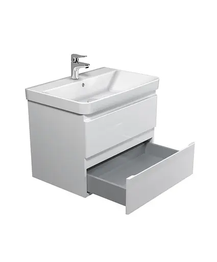 Тумба Мойдодир Unik 70-A Белый с умывальником Vivace 70 Белый - фото 3