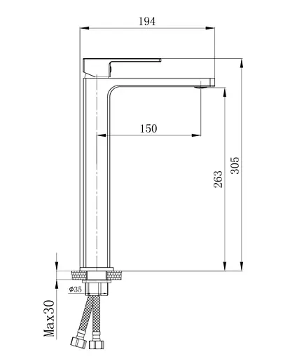 Змішувач для раковини Qtap Gemini QTGEM269BLM45678 Black Matt - фото 4