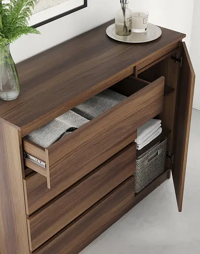 Комод в спальню MebelStar Нео 1Д4Ш 120x43x98 см Дуб бурштиновий (MBS-1052) - фото 3