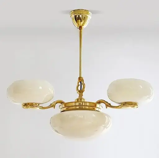 Светодиодная люстра Пион 5020 (Золотая) на 3+1 плафон