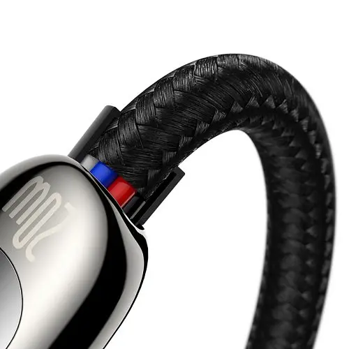 Кабель PD Baseus Display Fast Charging Data Cable Type-C to IP 20W 2 м черный CATLSK-A01 - фото 1