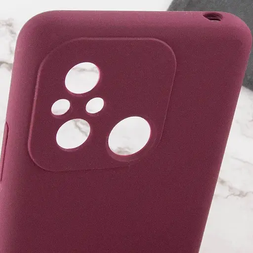 Чохол Lakshmi Silicone Cover Full Camera AAA with Logo для Xiaomi Redmi 12C Бордовий/Plum - фото 4