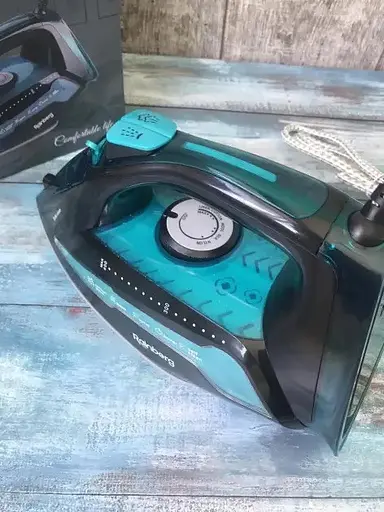 Гладильный паровой утюг Rainberg RB-6310 с керамическим покрытием подошвы 3200Вт Голубой с черным - фото 7