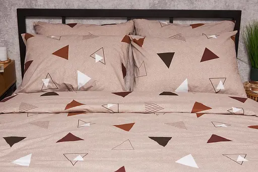 Комплект постельного белья Moon&Star Бязь Gold Люкс Delta полуторный евро 160х220 наволочки 4х70х70 - фото 3