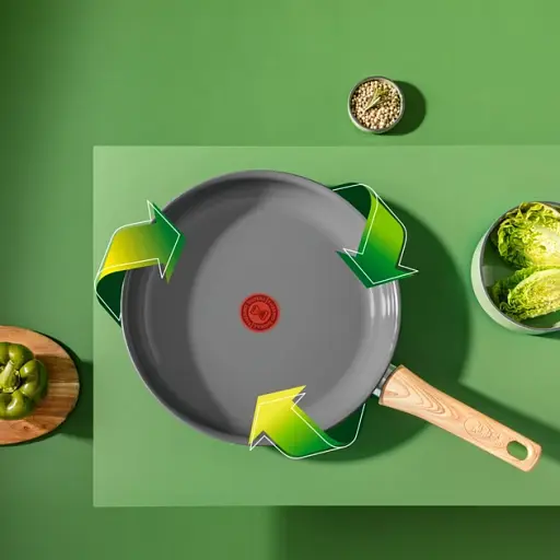 Сковорода керамическая Tefal 26 см Renew Eco Design (C4250543), с керамическим антипригарным покрытием - фото 5