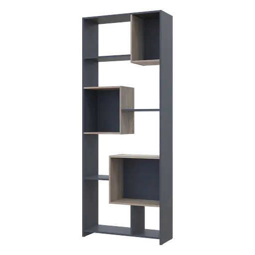 Этажерка высокая Doros B1S Графит/Дуб Сонома 81х30х210 (41516040)