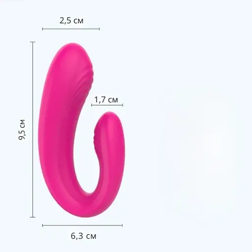 Вибратор I’MCUM DuoTouch Розовый (IM-KCD503) - фото 2