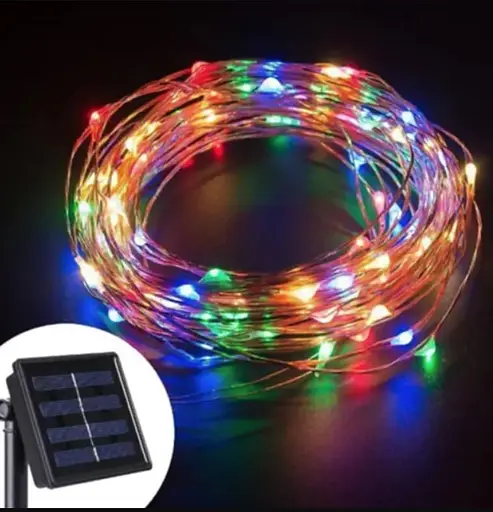 Гирлянда уличная Роса на солнечной батарее 200 led 20 м Разноцветный - фото 2