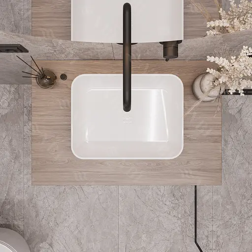 Умивальник VBI Palermo S white накладний VBI-012301, Білий - фото 4