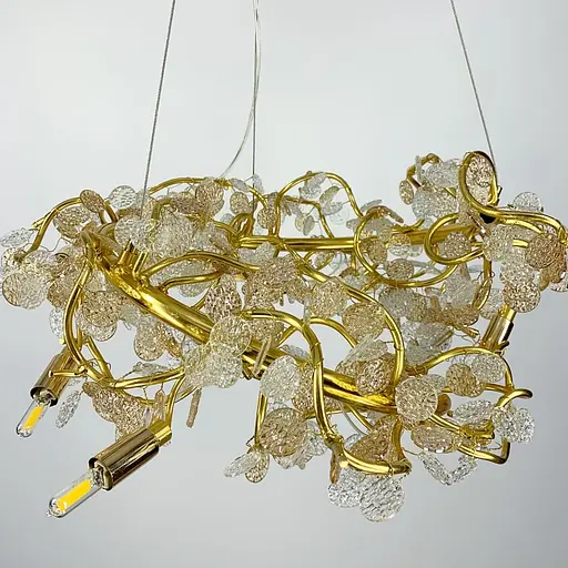 Удивительная люстра в закрученном корпусе Line.F Диаметр 60см - фото 4