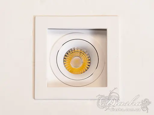 Неймовірно вишуканий, врізний квадратний поворотний точковий світиль. - фото 2