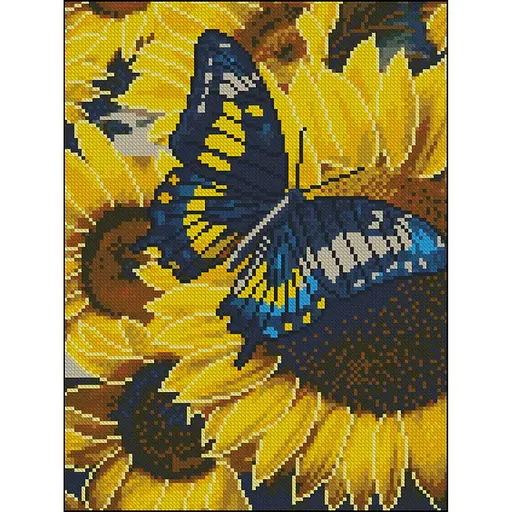Алмазная мозаика без подрамника Бабочка Strateg ZAV3040-15, 30х40 см - фото 1