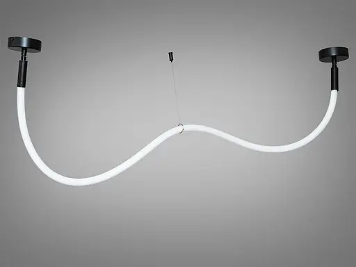 Современная светодиодная люстра Romin для кафе шланг мощностью 17W черный - фото 1