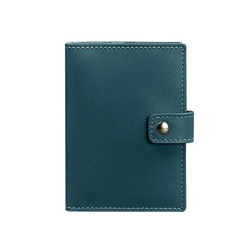 Шкіряна обкладинка для паспорта 5.0 (з віконцем) зелена - фото 7