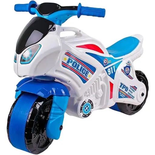 Толокар Technok Toys Мотоцикл 5125 белого цвета стильный и удобный транспорт для детей
