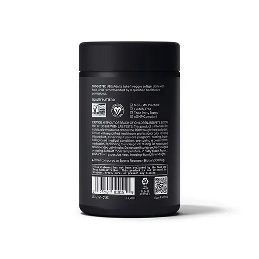 Біотин Sport Research Biotin 10000 mcg Max Stregth, 120 капсул - фото 3