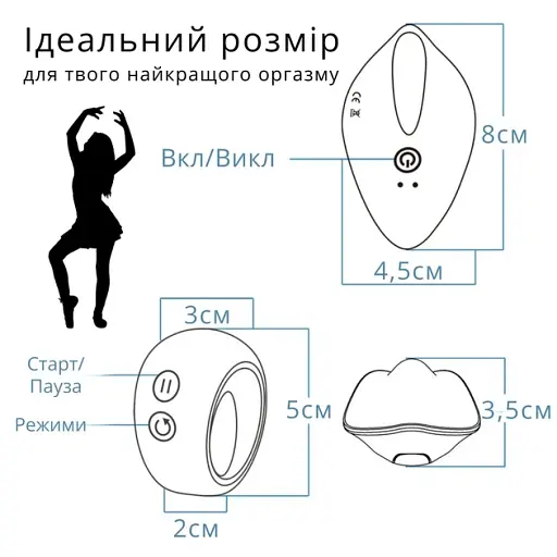 Вибратор для клитора I’MCUM Clit Control в трусики с пультом управления Розовый (IM-KCD209) - фото 8