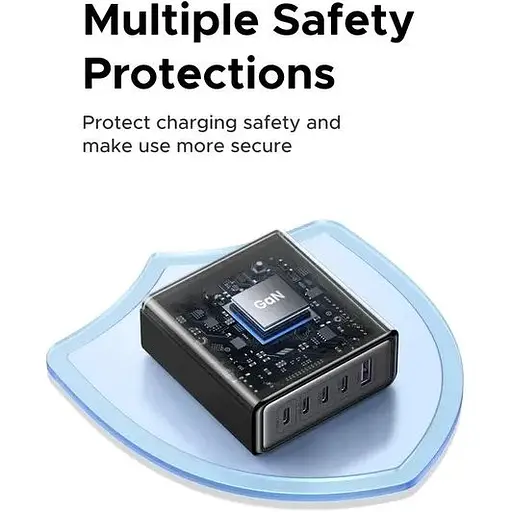 Зарядний пристрій 1 Ugreen X767 65W 5 Port GaN Desktop Fast Charger PPS QC4.0 PD3.0 для телефону 16 15 14 Pro Xiaomi - фото 5