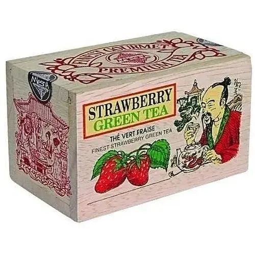 Чай зелений Mlesna Полуниця дерев'яна коробка 100 г - фото 1