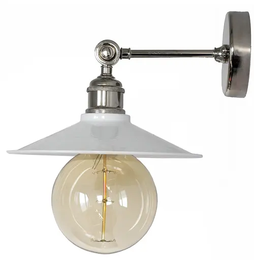 Настенное бра никелированное, PikArt арт. 776 белый - фото 1