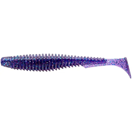 Силікон FishUP U-Shad 3.5" #060 - Dark Violet/Peacock & Silver (8 шт/уп)