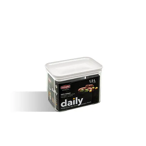Прямоугольная емкость для хранения продуктов Daily 1,2л белая (57452) - фото 2
