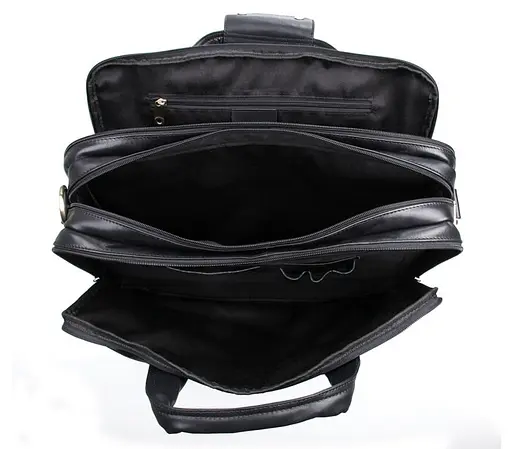 Чоловіча шкіряна сумка John McDee 40.5х12.5х30.5 см sum0026119 - фото 2