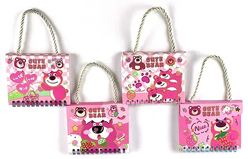 Блокнот на спіралі Сумочка-Ведмедик WZ-002, 70 аркушів, 9x11.5 см (В асортименті) - фото 2