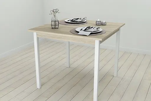 Стіл кухонний Ferrum-decor Дієго 75x90x90 Білий ДСП Сонома 16мм (FRD-106312) - фото 4