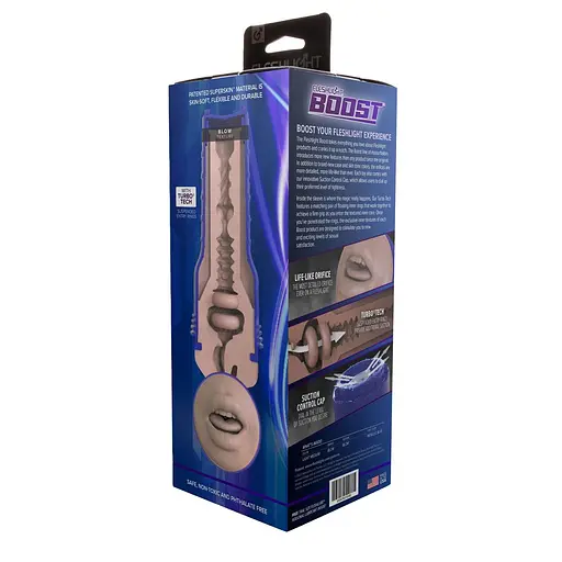 Мастурбатор-ротик Fleshlight Boost Blow, плаваючі кільця Turbo Tech - фото 2